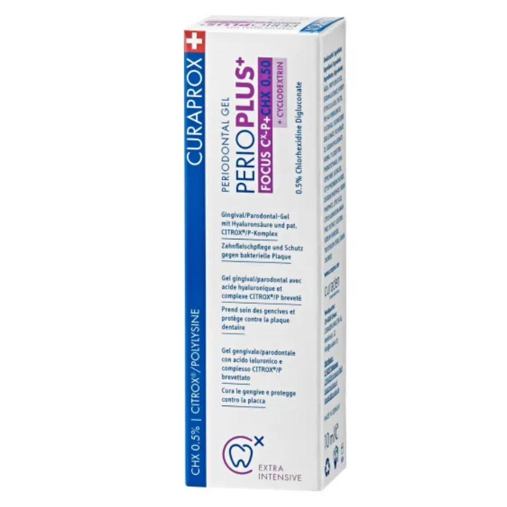 Curaprox Perio Plus+ Focus, zobni gel s klorheksidinom (10 ml)