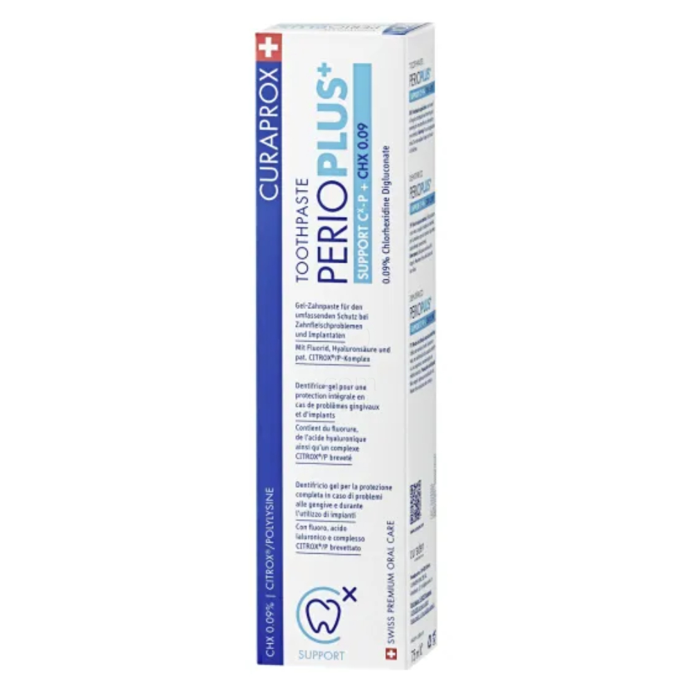 Curaprox Perio Plus+ Support, zobna pasta s klorheksidinom (75 ml)