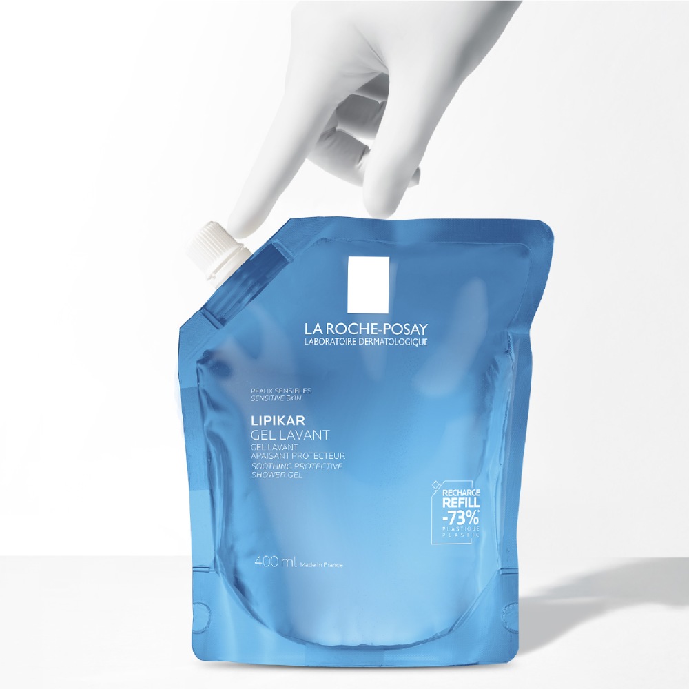 LRP Lipikar, gel Lavant za prhanje za občutljivo in suho kožo - Refill (400 ml)