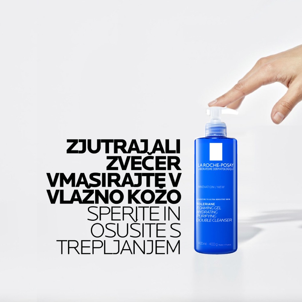 LRP Toleriane, peneči gel za vlaženje in čiščenje kože (400 ml)
