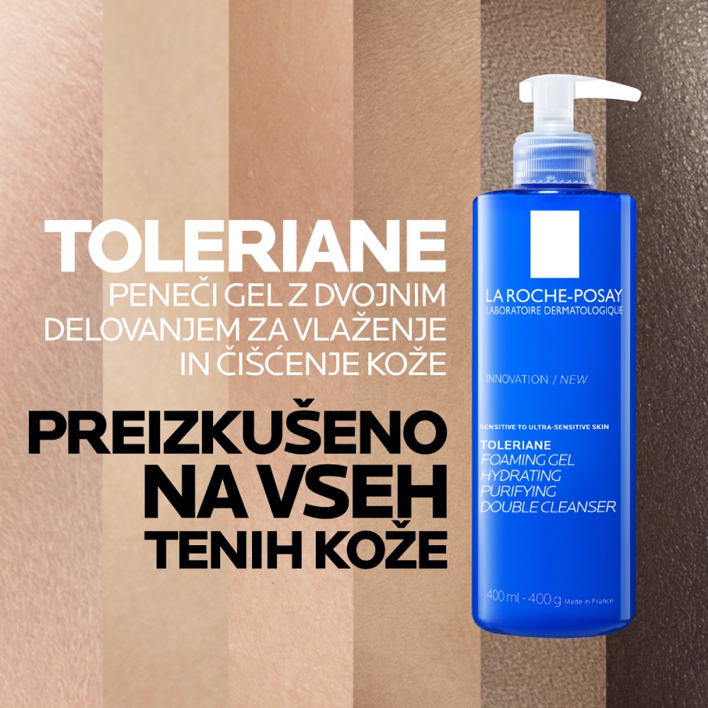 LRP Toleriane, peneči gel za vlaženje in čiščenje kože (400 ml)