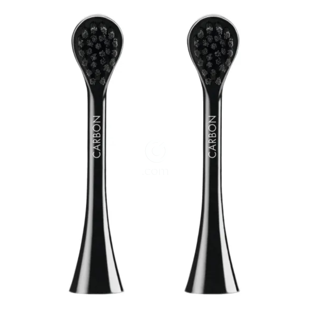 Curaprox Hydrosonic Carbon Black is White, nastavek za električno zobno ščetko (2 nastavka)