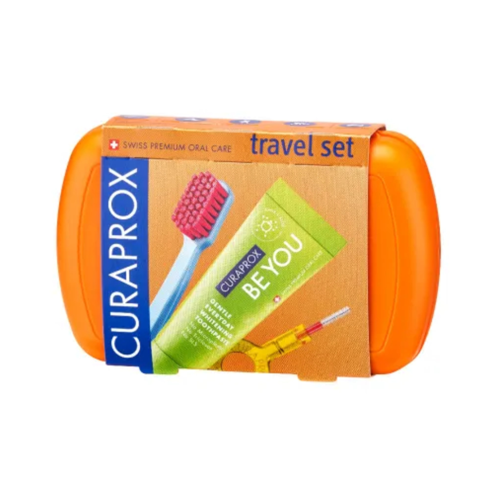 Curaprox, potovalni set - Oranžen (1 komplet)