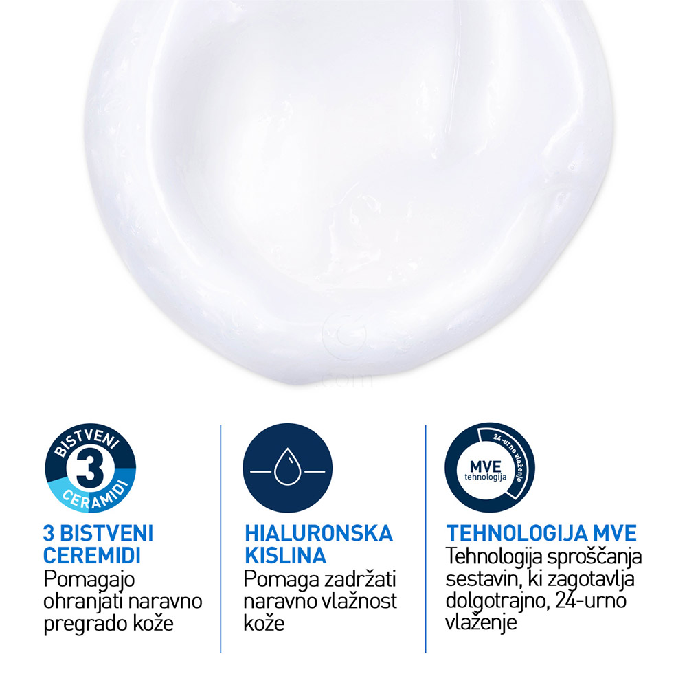 CeraVe, vlažilna čistilna emulzija za obraz za normalno do suho kožo (236 ml)