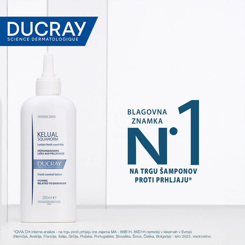 Ducray Kelual Squanorm, losjon za kontrolo svežine (200 ml)