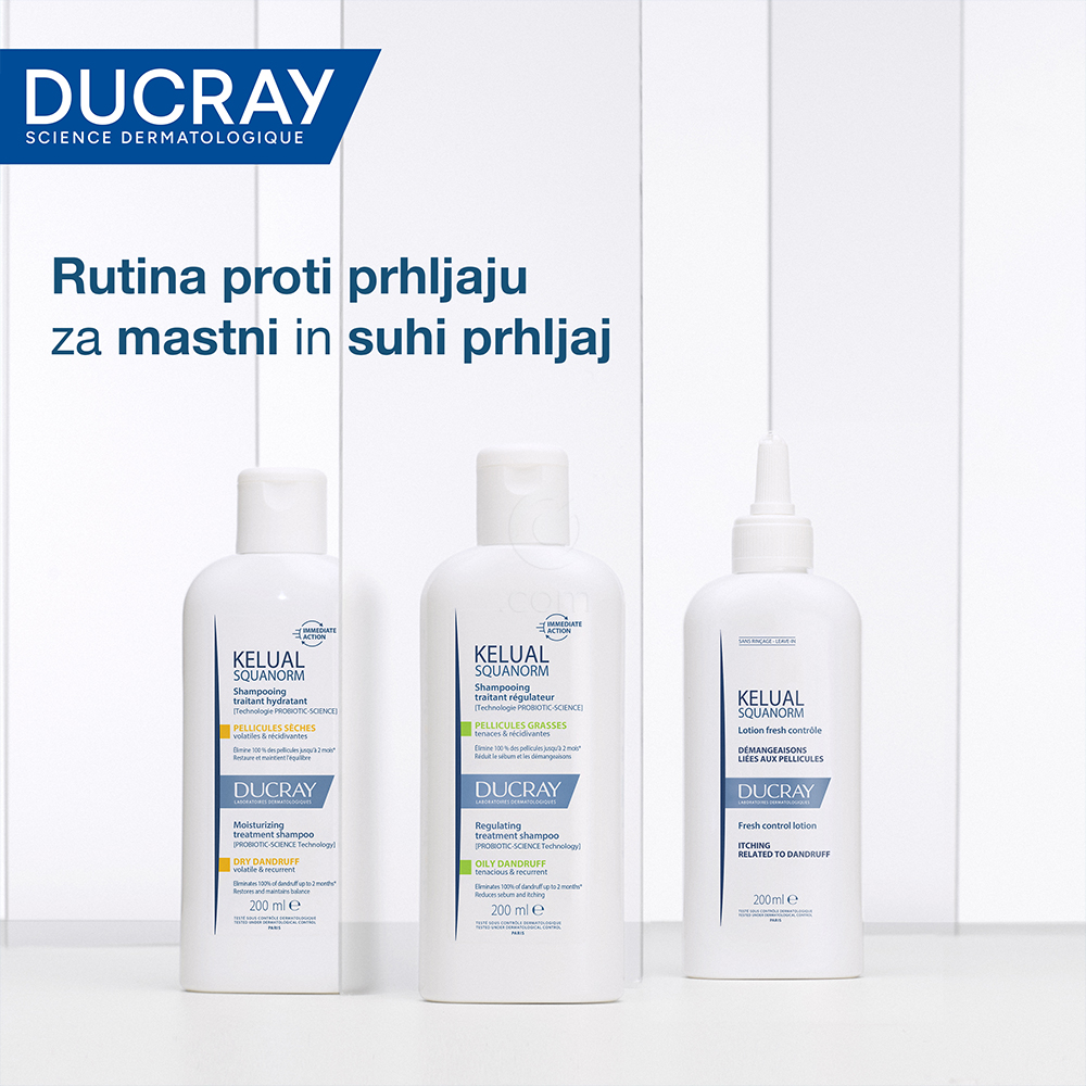 Ducray Kelual Squanorm, losjon za kontrolo svežine (200 ml)