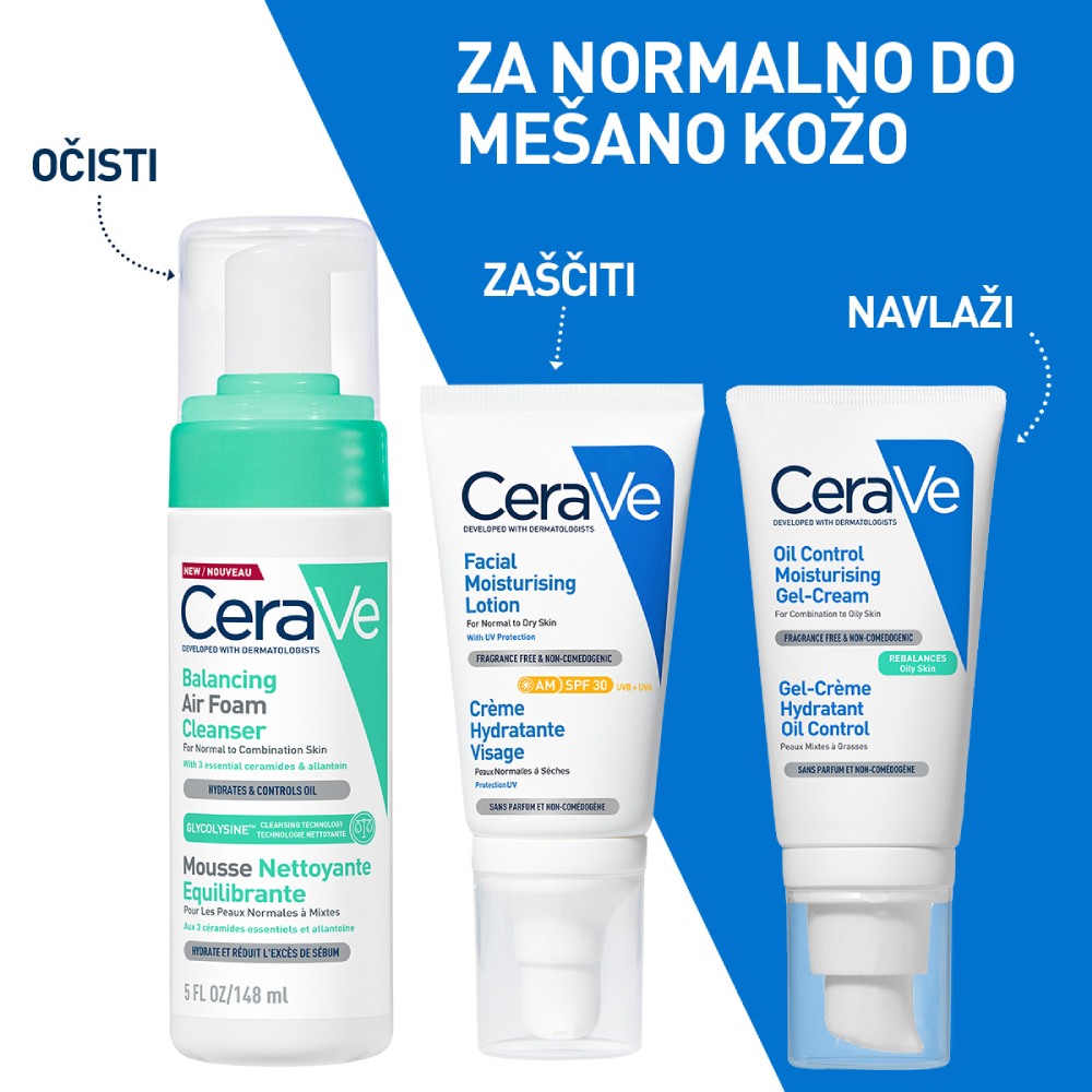 Cerave, penasto čistilo za obraz (148 ml)