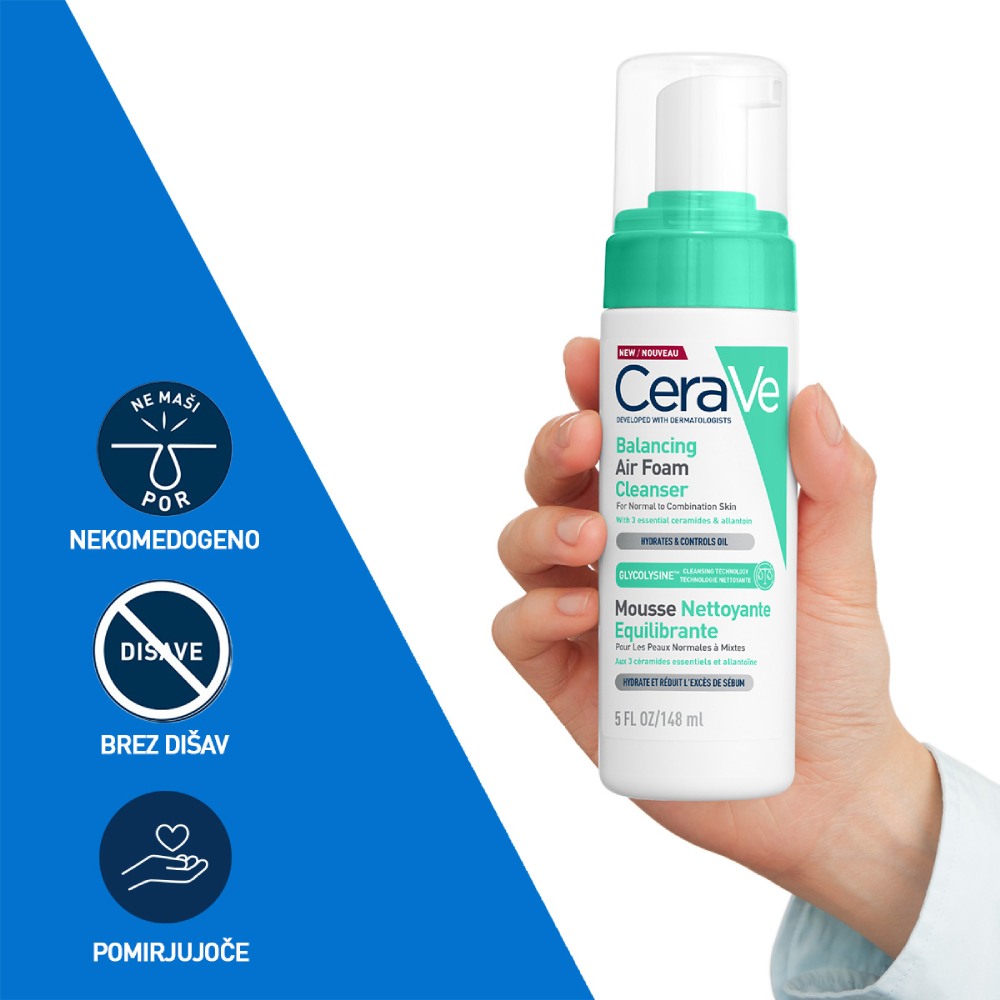 Cerave, penasto čistilo za obraz (148 ml)