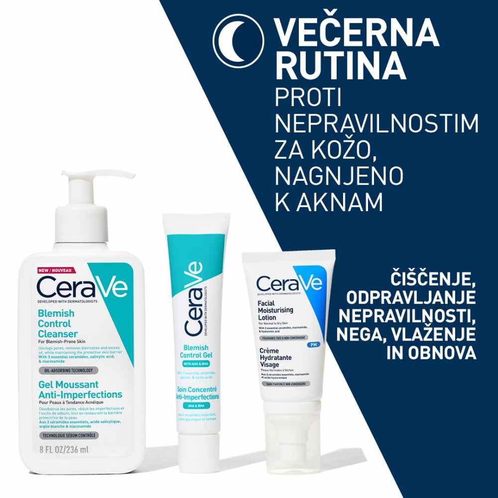 CeraVe, čistilni gel za nego mastne kože nagnjene k nepravilnostim (473 ml)