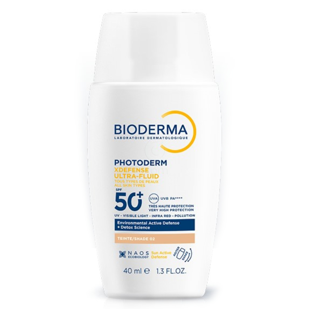 Bioderma Photoderm Xdefense Ultra, obarvan fluid za zaščito pred soncem - svetel 02 - ZF50+ (40 ml)