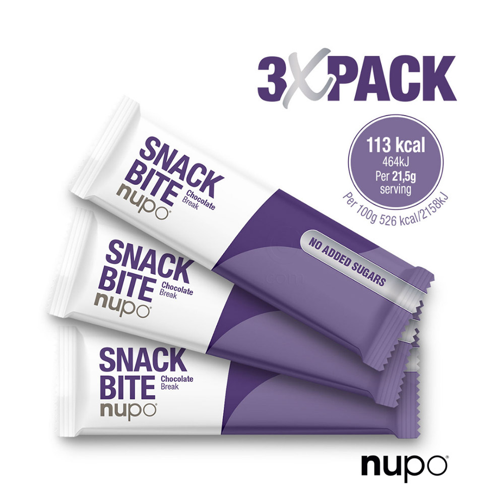 Nupo Snack Bite, hrustljava napolitanka – Kakav (14 x (3 x 21,5 g))