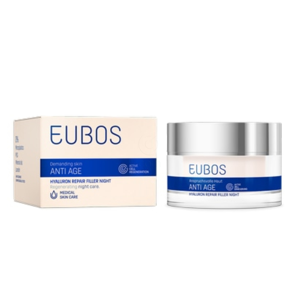 Eubos Anti-Age Hyaluron repair Filler Night, nočna krema (50 ml)