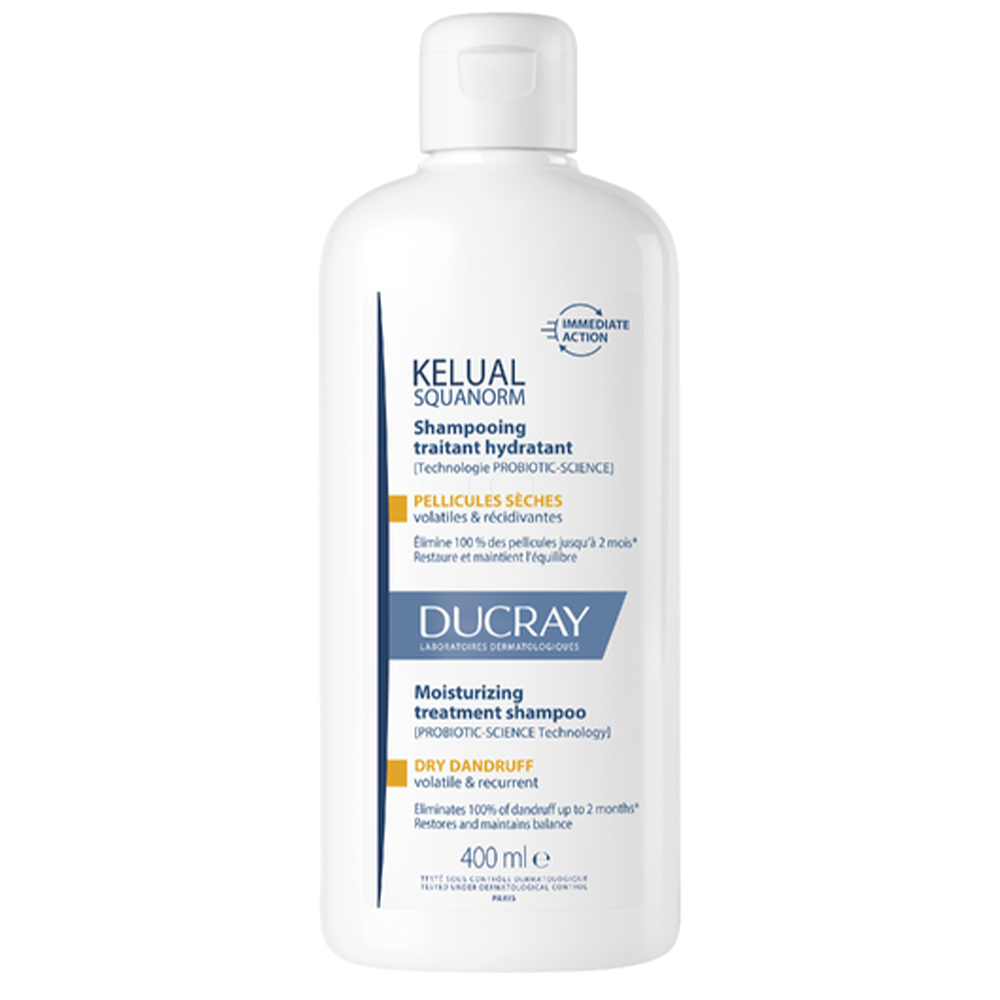 Ducray Kelual Squanorm, vlažilni šampon proti suhemu prhljaju (400 ml)