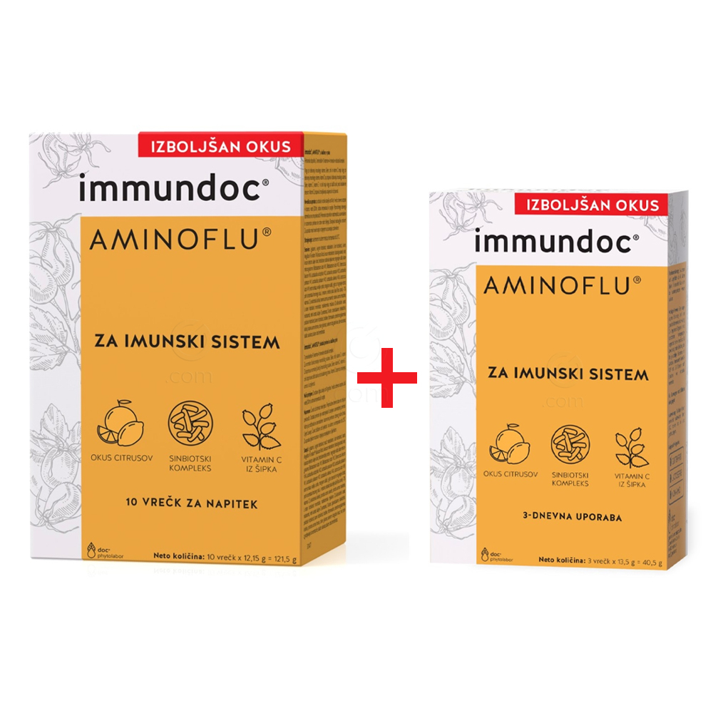 immundoc Aminoflu, vrečice - paket ((10 + 3) x 13,5 g)