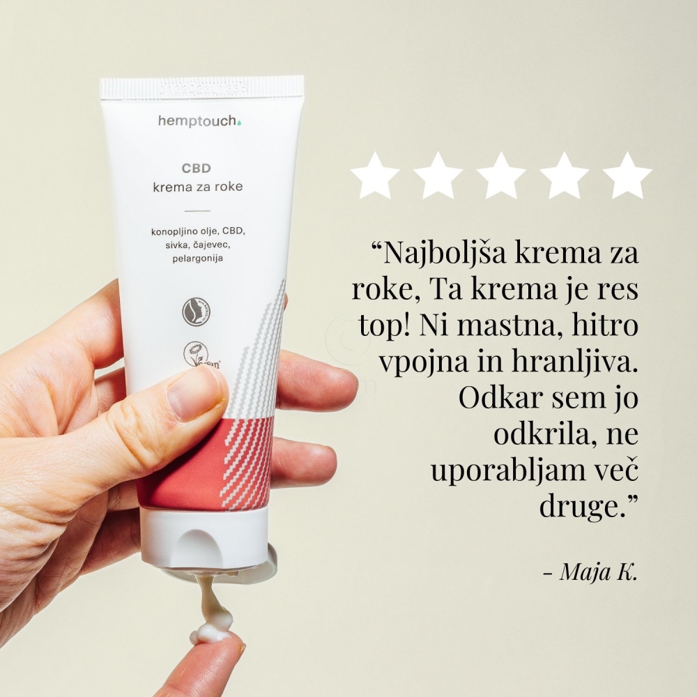 Hemptouch CBD, krema za roke (75 ml)