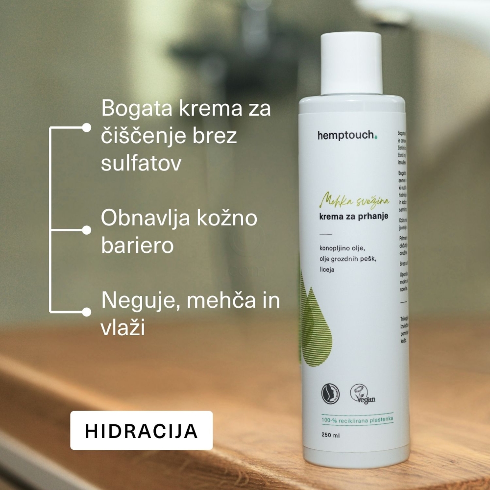 Hemptouch Mehka svežina, krema za prhanje (250 ml)