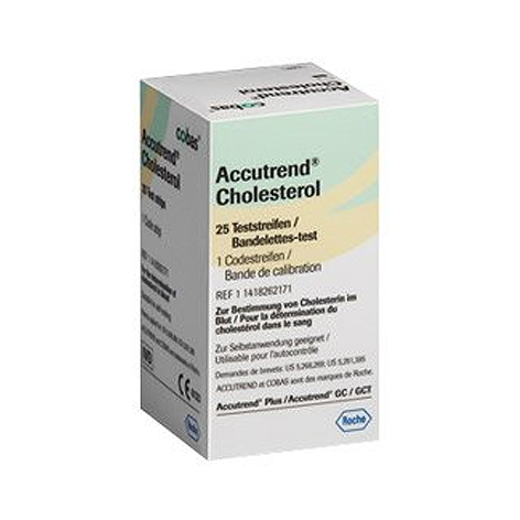 Accutrend, testni lističi za merjenje holesterola (25 lističev)