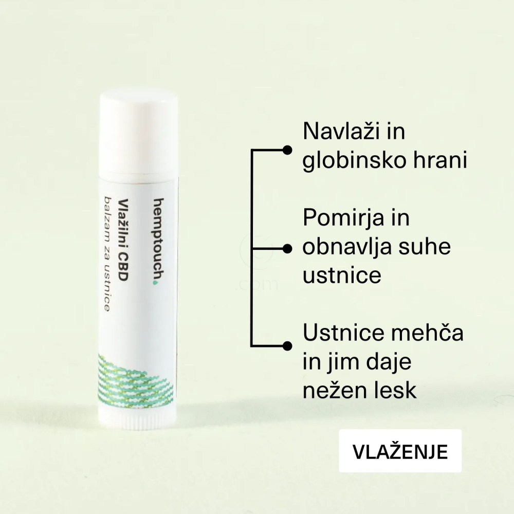 Hemptouch, vlažilni CBD balzam za ustnice (4,5 ml)