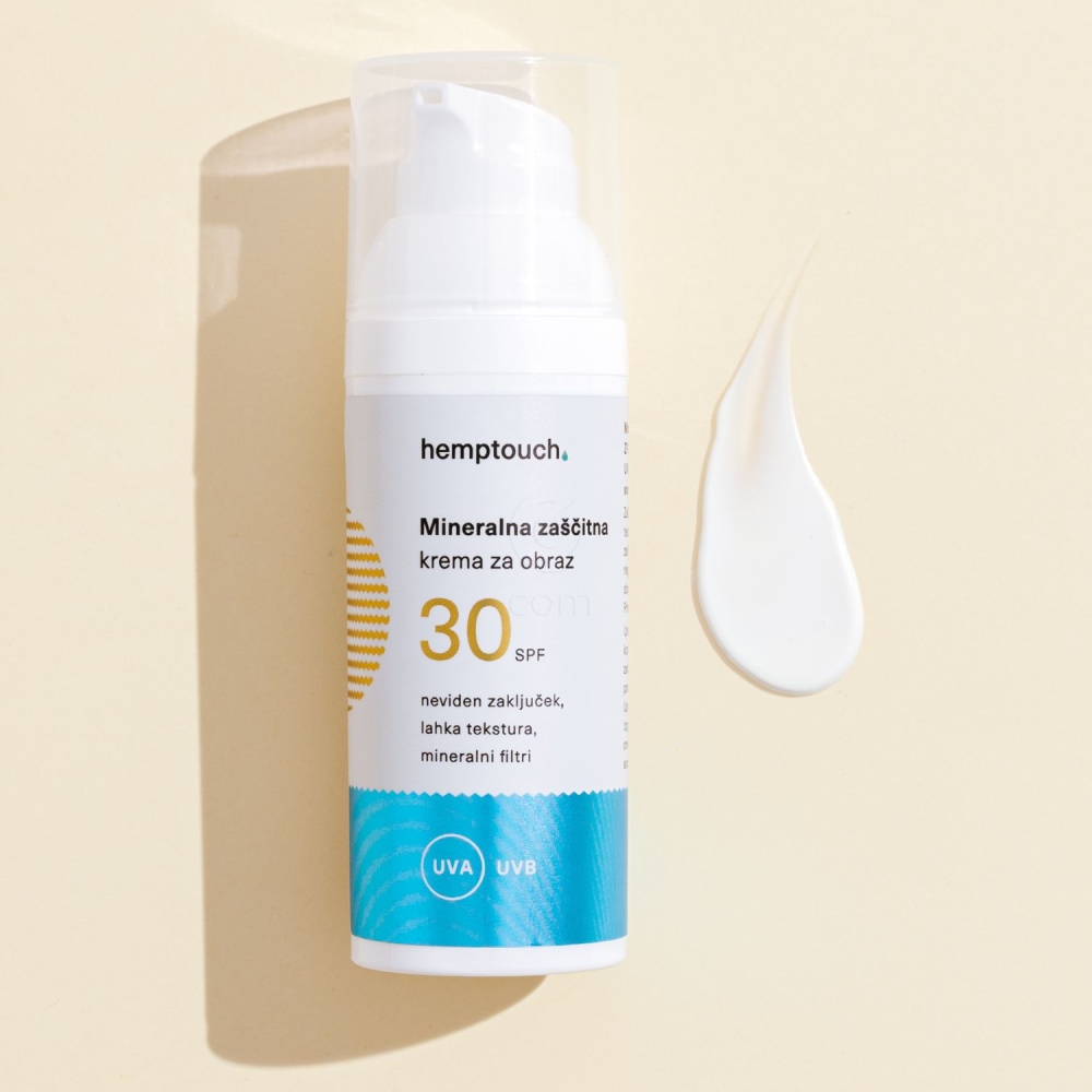 Hemptouch, mineralna zaščitna krema za obraz - ZF30 (50 ml)