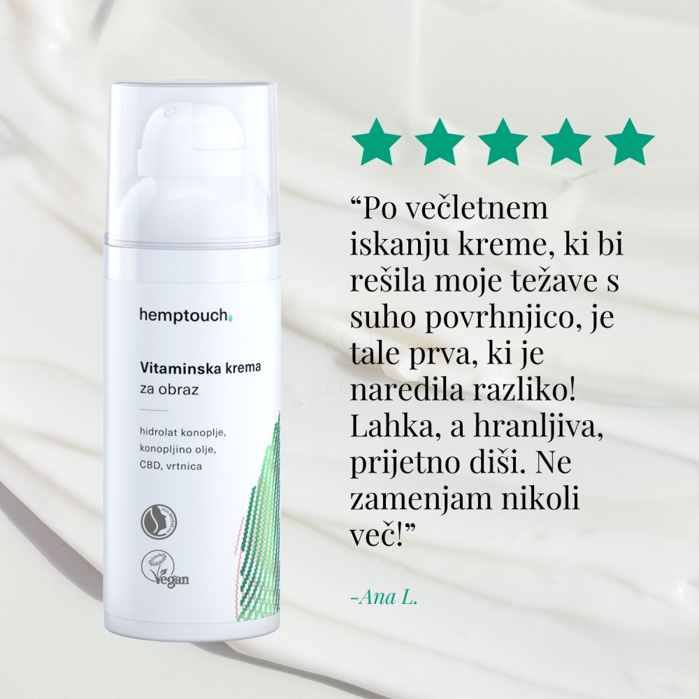 Hemptouch, vitaminska krema za obraz (50 ml)