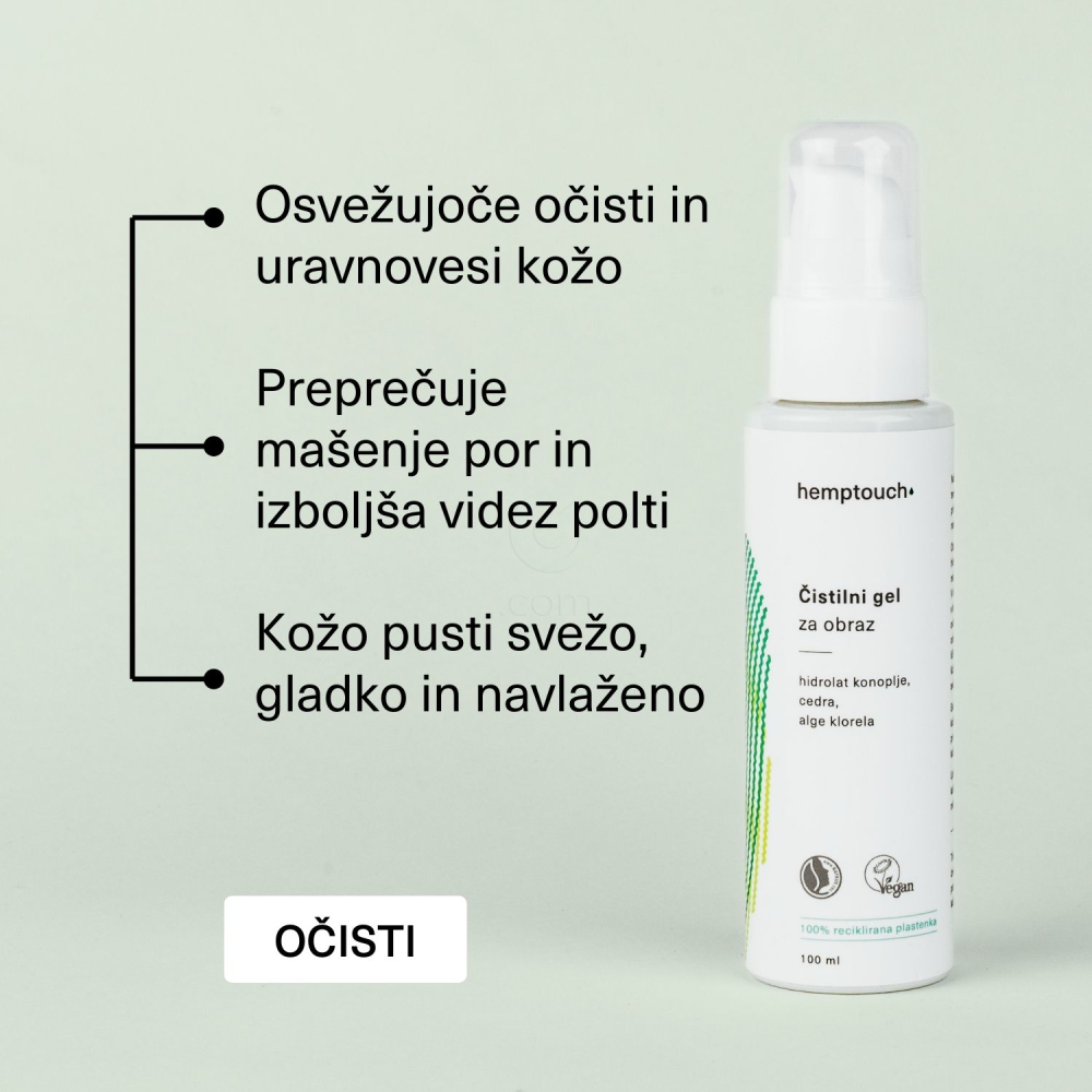 Hemptouch, čistilni gel za obraz (100 ml)