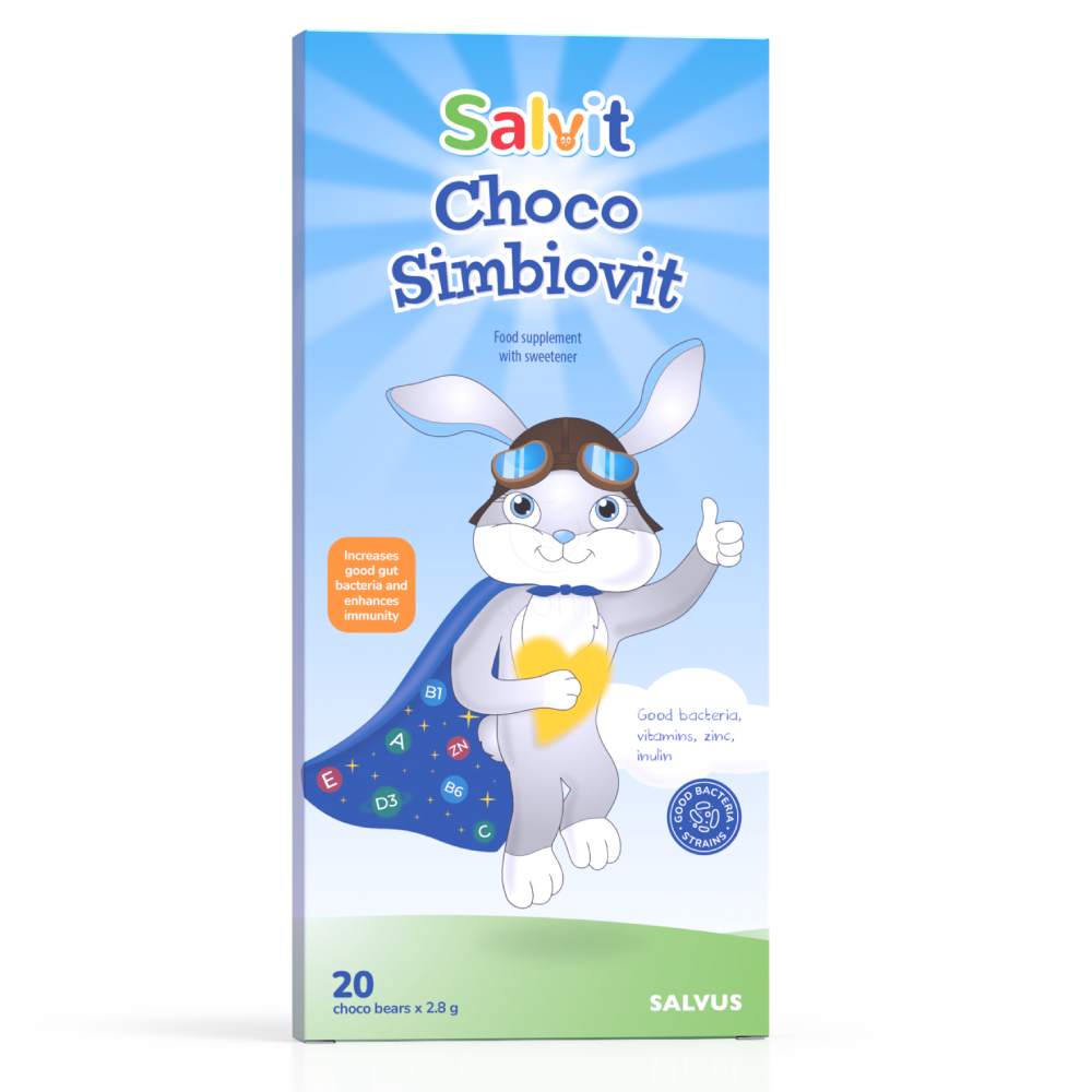 Salvit Choco Simbiovit, čokoladni medvedki - okus kakava (20 medvedkov)