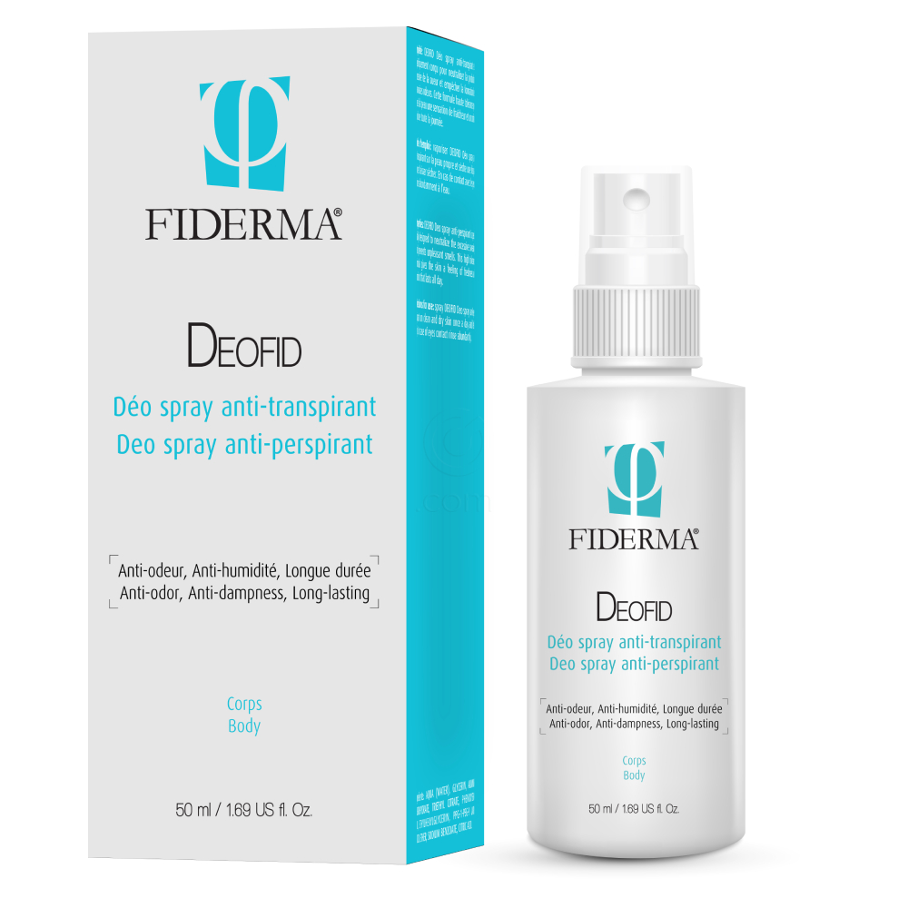 Fiderma Deofid, pršilo proti potenju in neprijetnemu vonju za telo (50 ml)