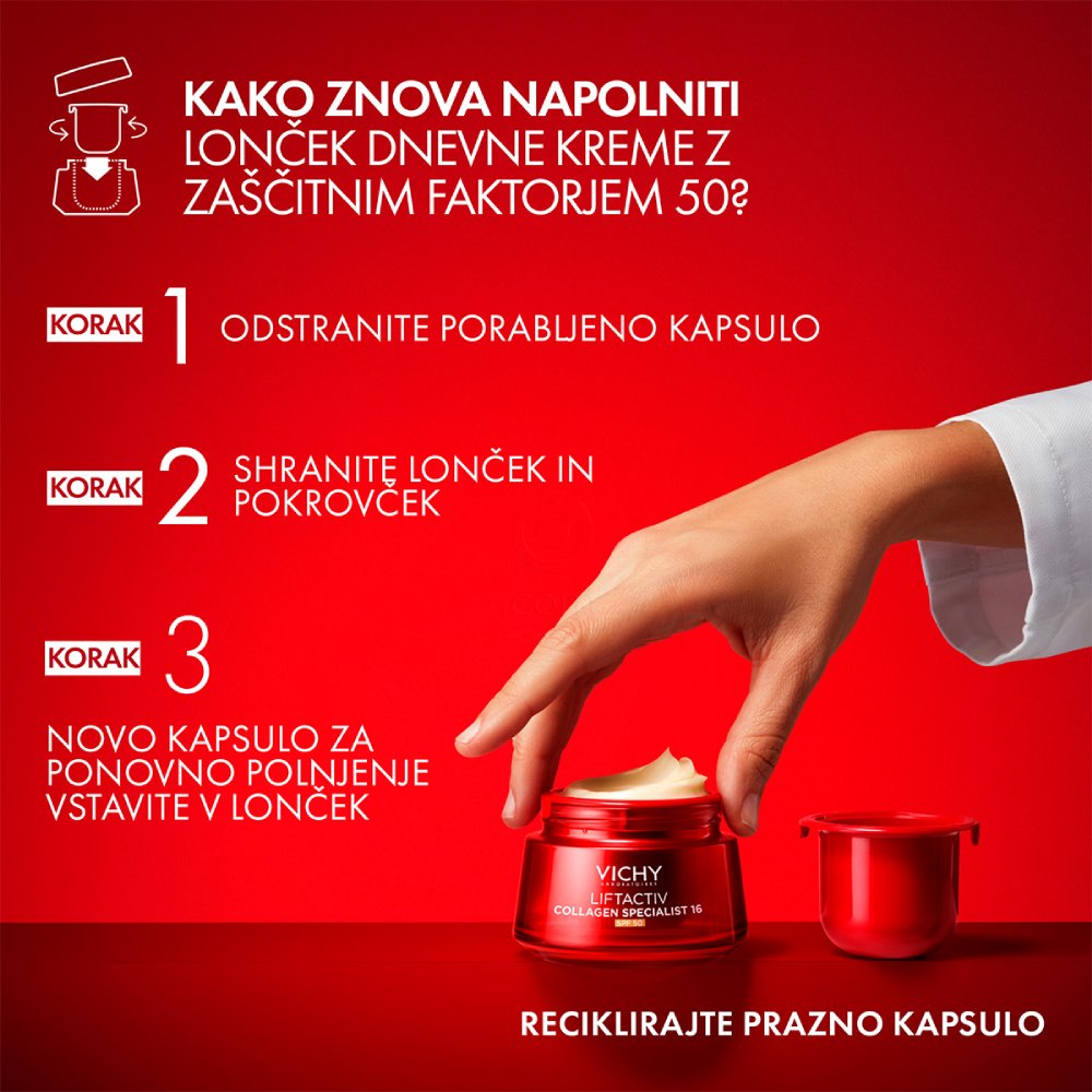 Vichy Liftactiv Collagen Specialist 16, dnevna krema - ZF50 - refill (50 ml)
