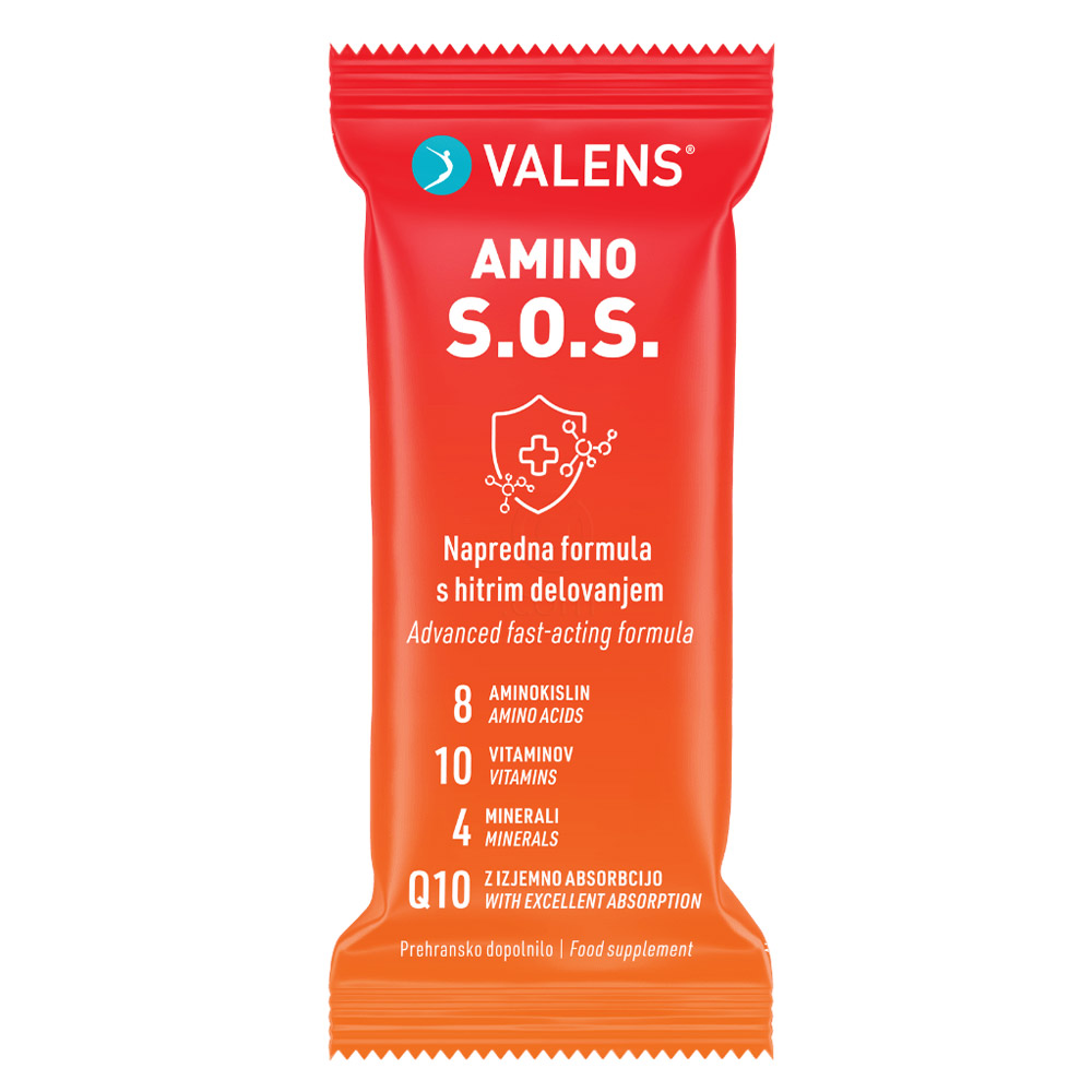 Valens Amino S.O.S., prašek za pripravo napitka - vrečke (3 x 16 g)
