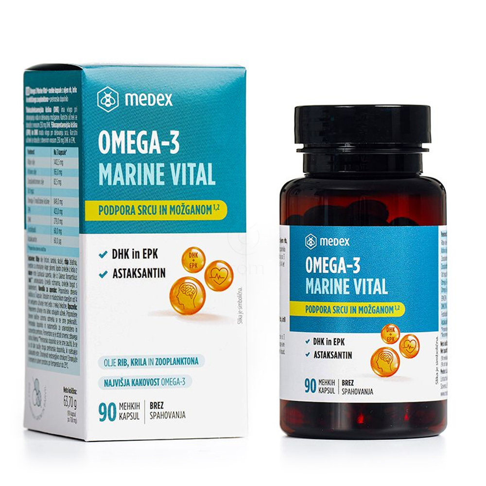 Omega-3 Marine Vital Medex, mehke kapsule (90 kapsul)