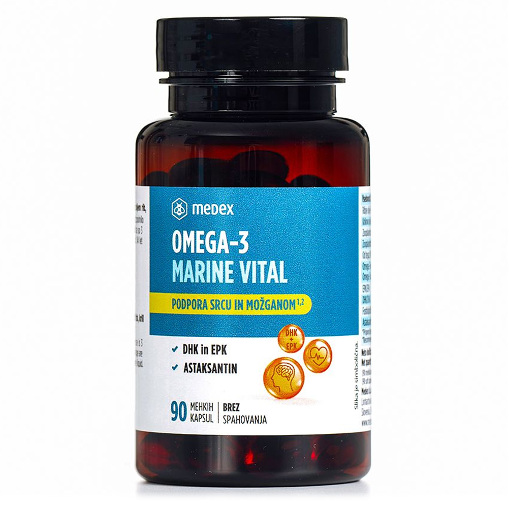 Omega-3 Marine Vital Medex, mehke kapsule (90 kapsul)