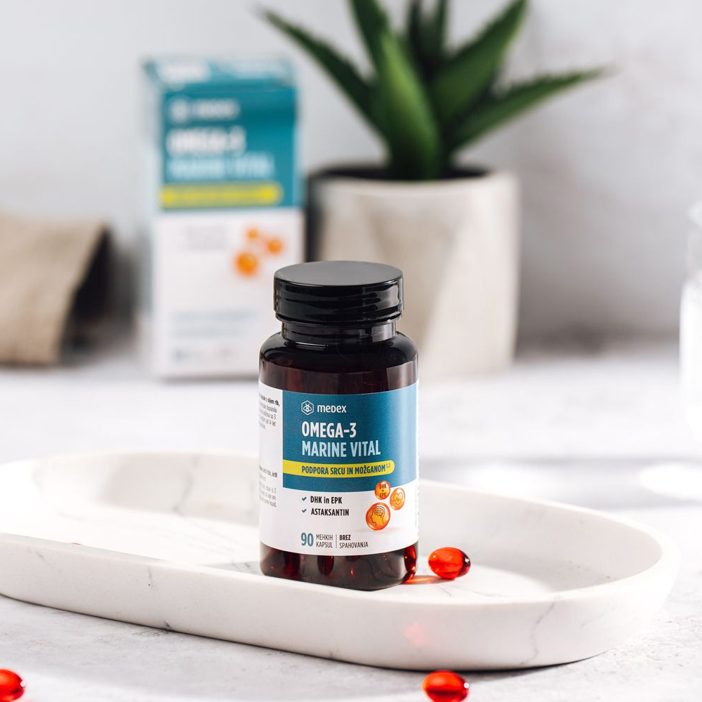 Omega-3 Marine Vital Medex, mehke kapsule (90 kapsul)