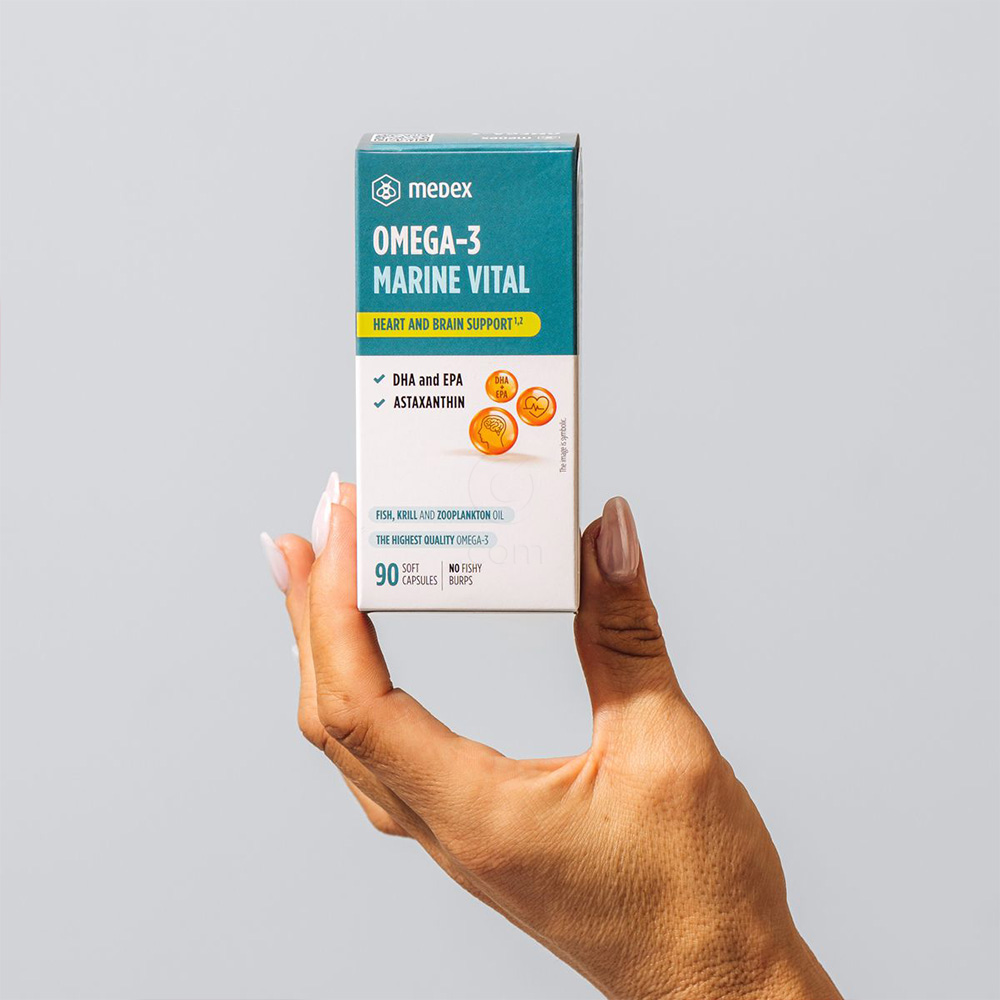 Omega-3 Marine Vital Medex, mehke kapsule (90 kapsul)