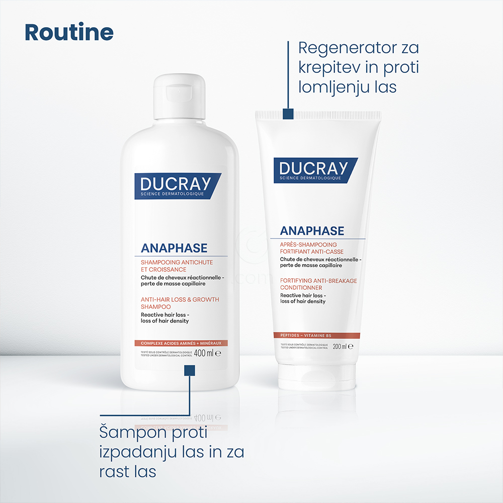 Ducray Anaphase, šampon proti izpadanju las in za rast las (200 ml)
