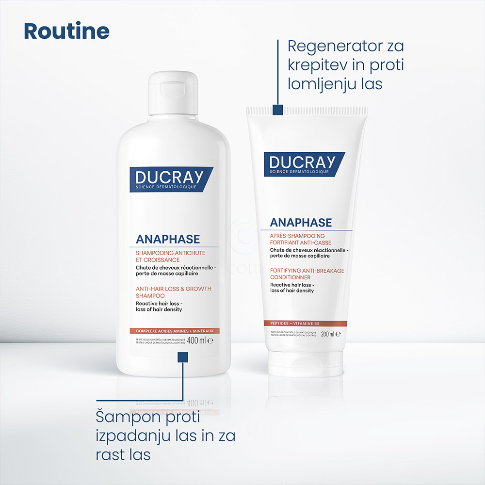 Ducray Anaphase, šampon proti izpadanju las in za rast las (400 ml)