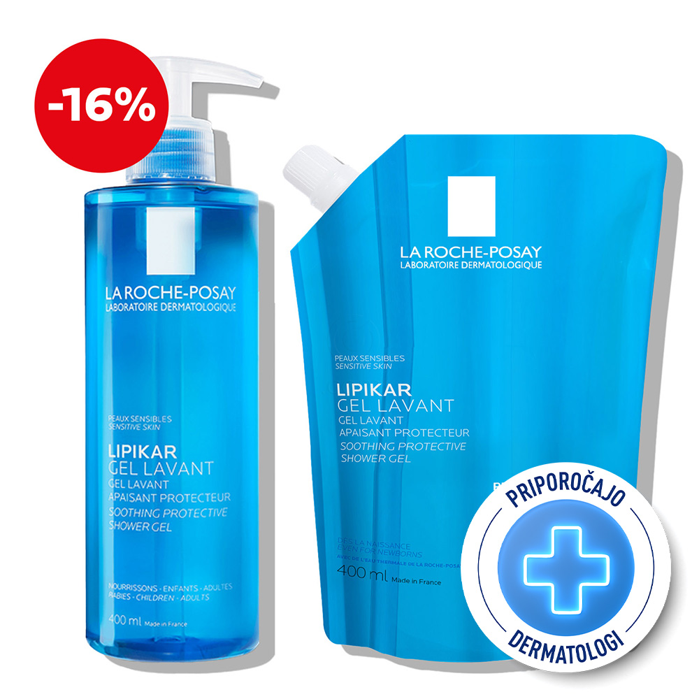 LRP Lipikar, protokol - gel lavant + eco refill (2 x 400 ml)