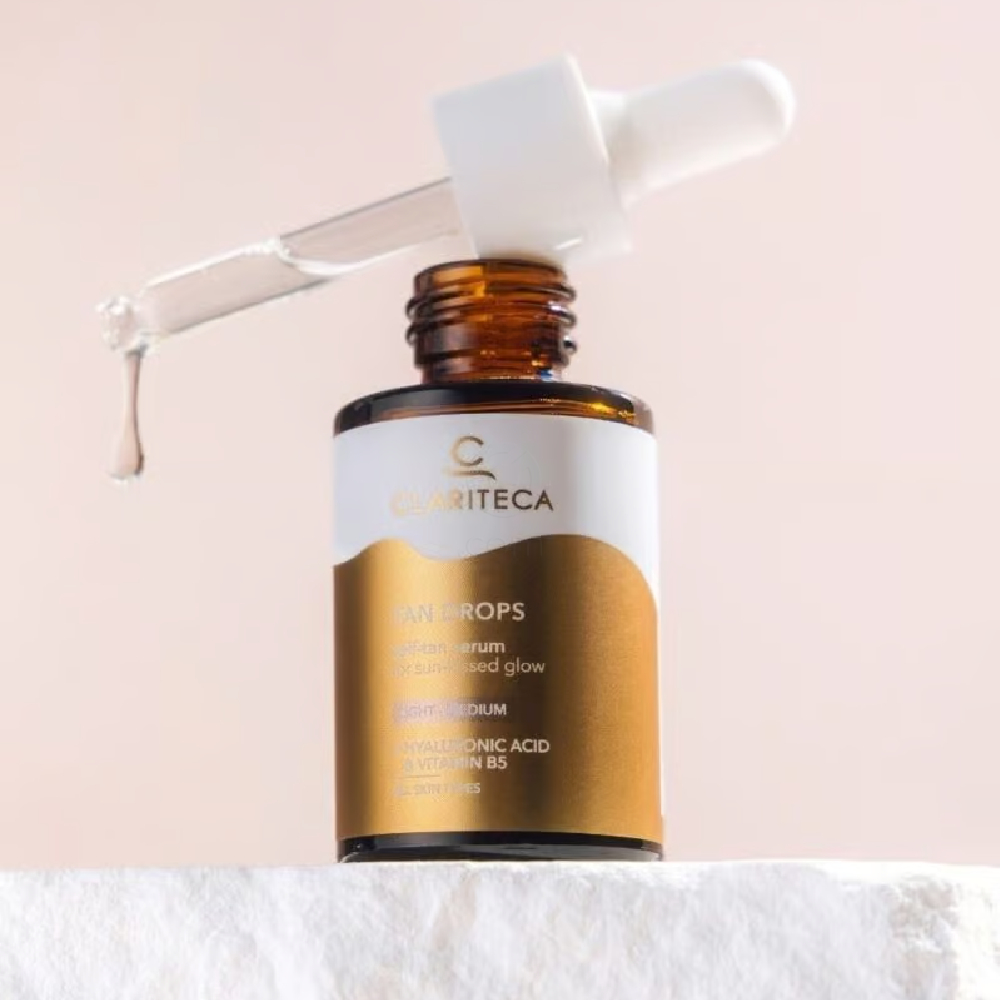 Clariteca Tan Drops, samoporjavitvene kapljice za obraz - light medium (30 ml)
