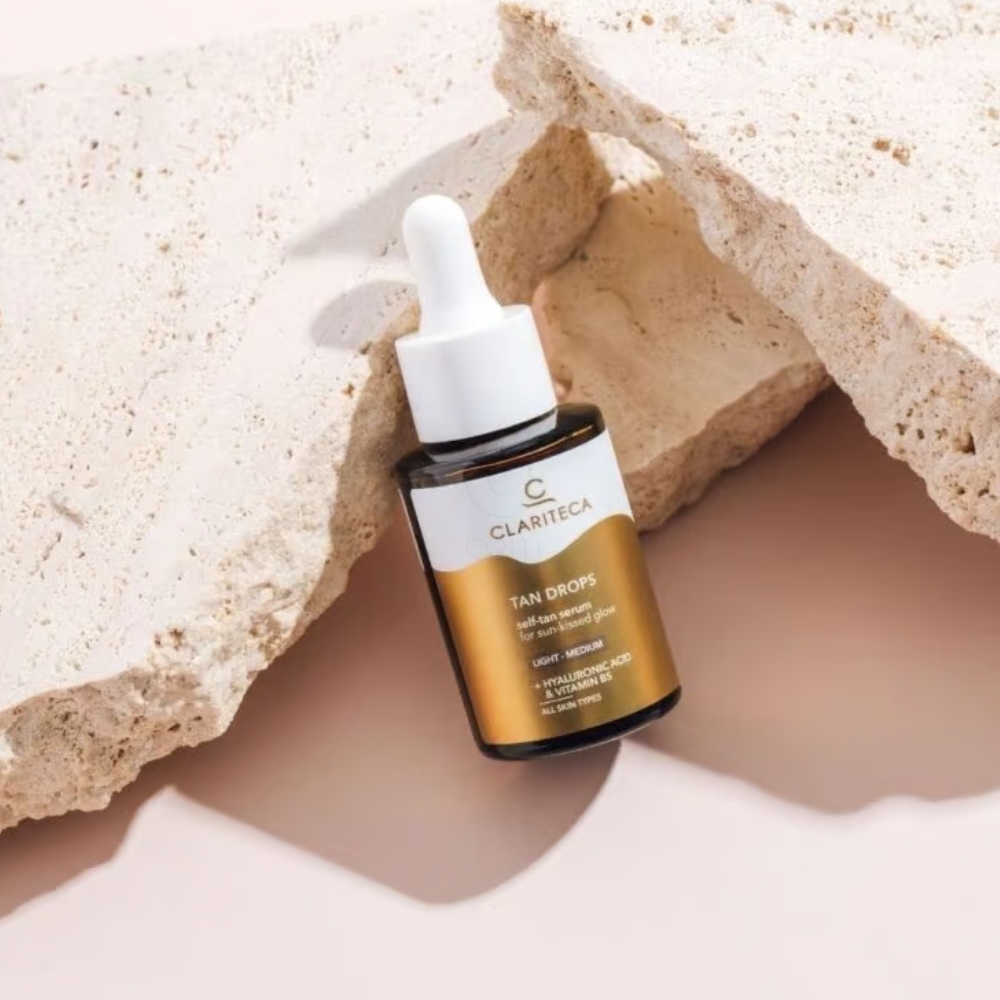 Clariteca Tan Drops, samoporjavitvene kapljice za obraz - light medium (30 ml)