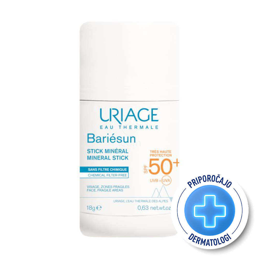 Uriage Bariesun, mineralni stik za zaščito pred soncem - ZF50+ (18 g)