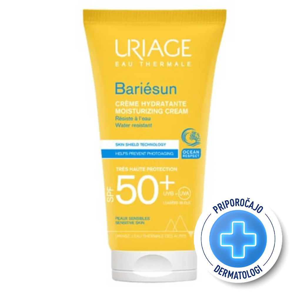 Uriage Bariesun, vlažilna krema za obraz za zaščito pred soncem - ZF50+ (50 ml) 