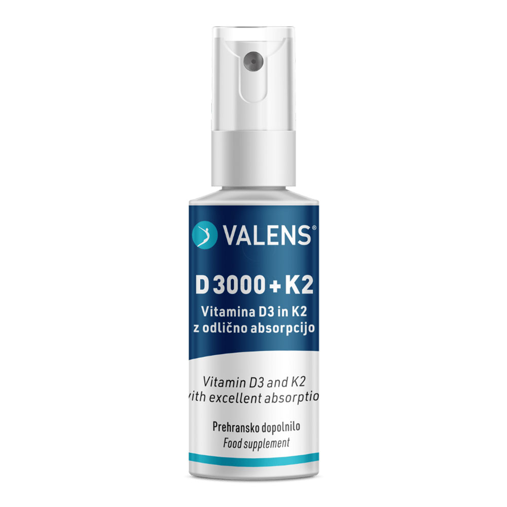Valens D 3000 + K2, ustno pršilo (25 ml)