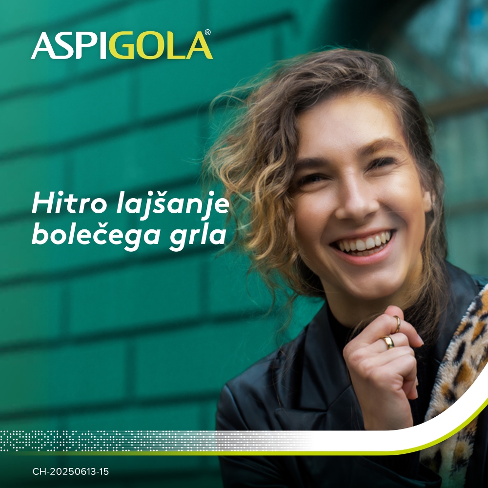 Aspigola 8,75 mg, pastile z okusom medu in limone (16 pastil)