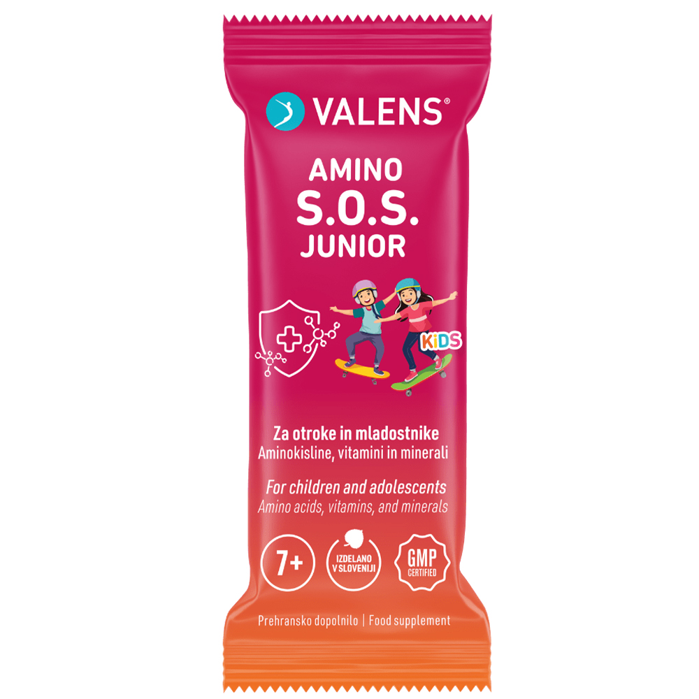 Valens Amino S.O.S. Junior, prašek za pripravo napitka (10 vrečic)