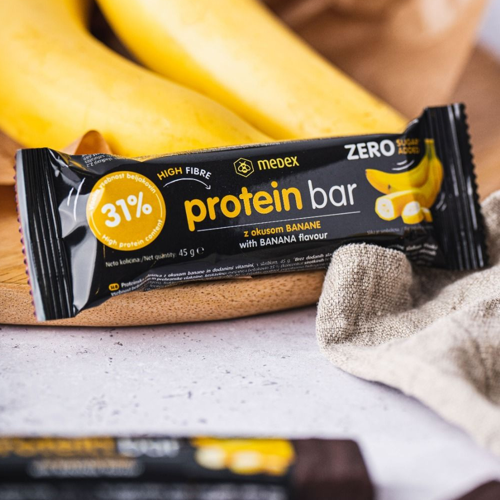 Medex Protein Bar, proteinska ploščica - banana (45 g)
