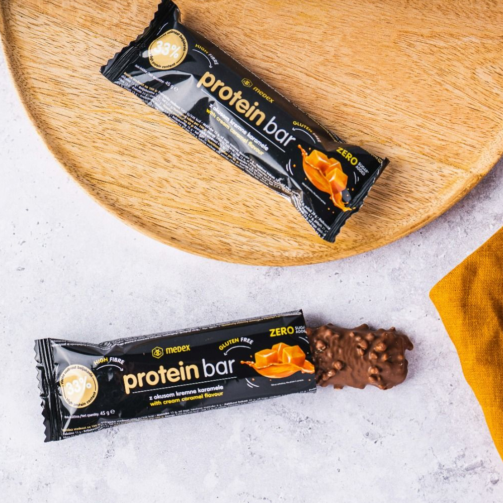 Medex Protein Bar, proteinska ploščica - kremna karamela (45 g)
