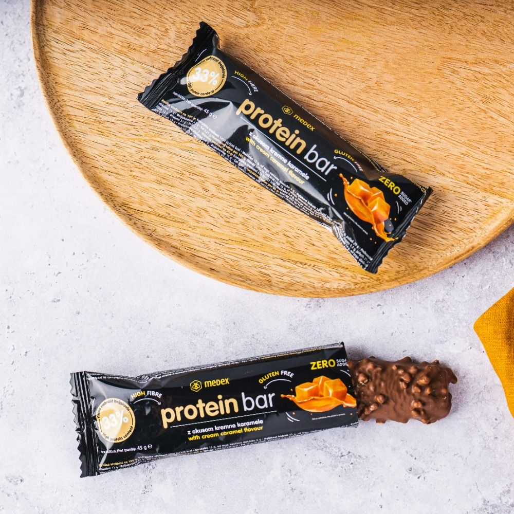 Medex Protein Bar, proteinska ploščica - karamelni piškot (45 g)
