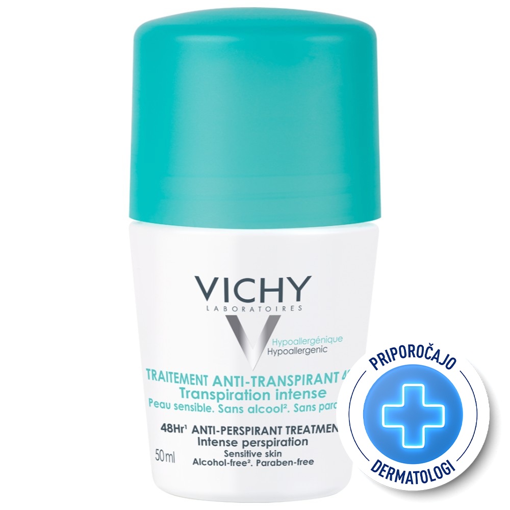 Vichy Deo, deodorant z antiperspirantom za uravnavanje potenja 48h (2 x 50 ml)