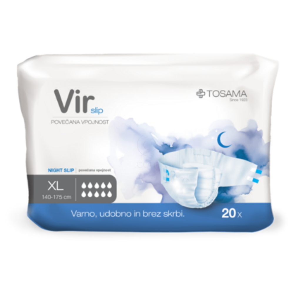 Vir Slip Night, nočne hlačne predloge - XL (20 predlog)