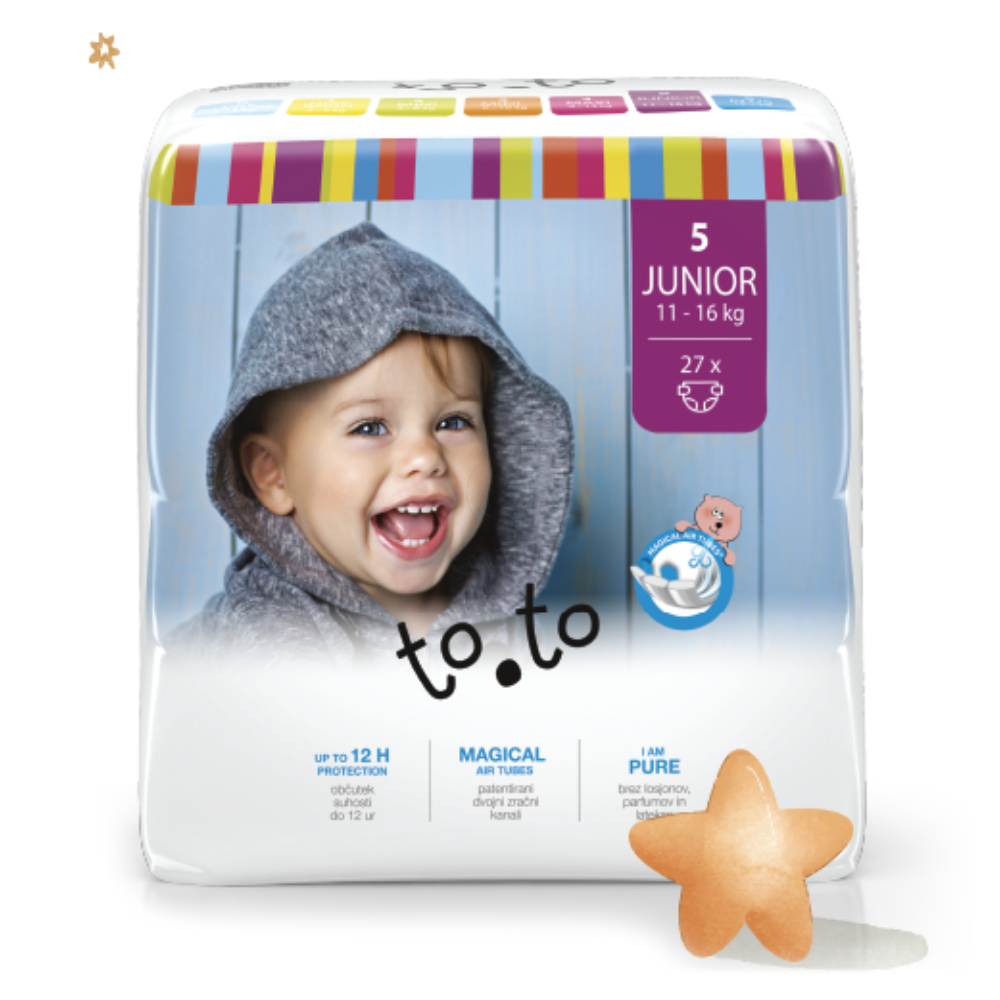 to.to Junior, otroške plenice (27 plenic)