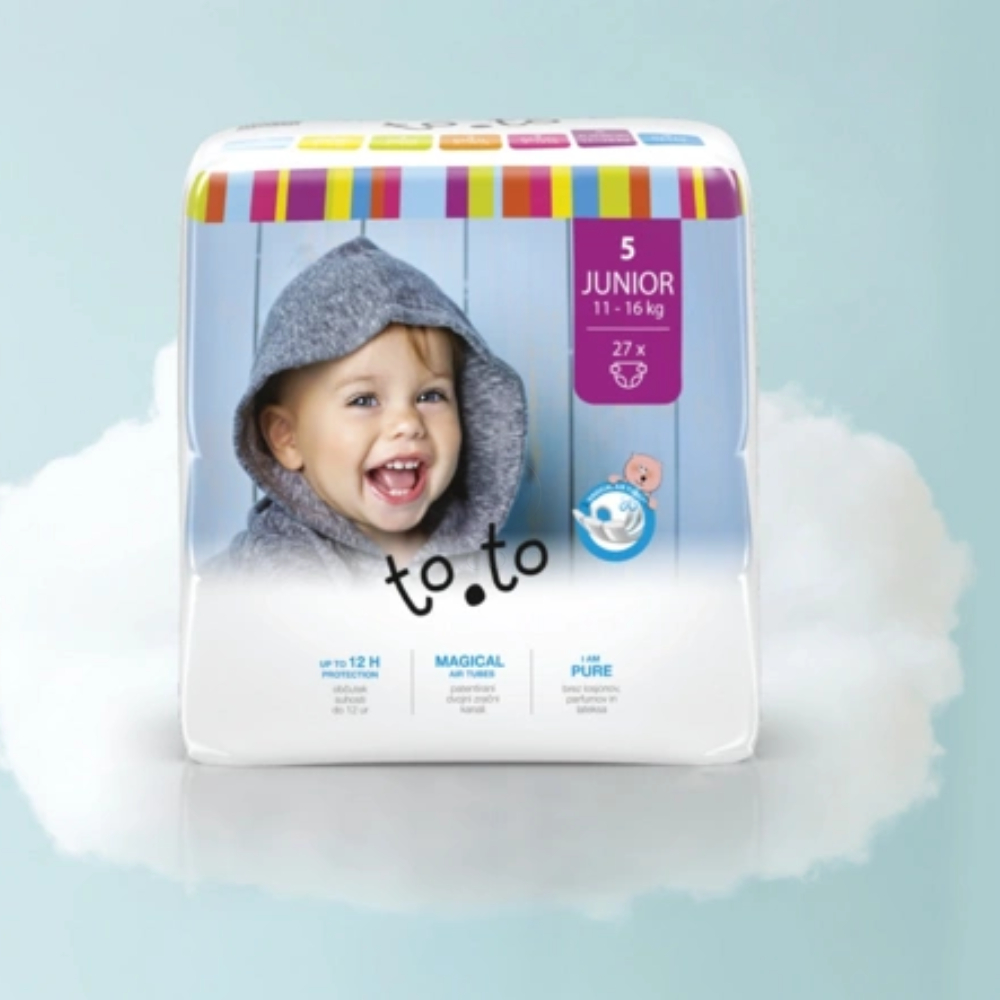 to.to Junior, otroške plenice (27 plenic)